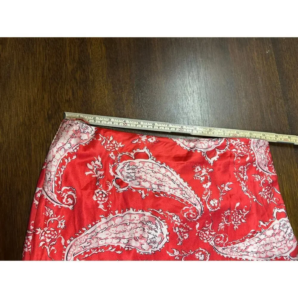 Western Y2K Coquette Babydoll Top Skirt Set Women Small Lace Paisley Boho Silky - Picture 7 of 16